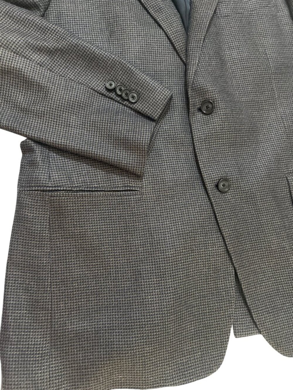 John W. Nordstrom Men’s Silk Wool Blend Sport Coat Blazer Gray Check 42R Jacket - Picture 3 of 8
